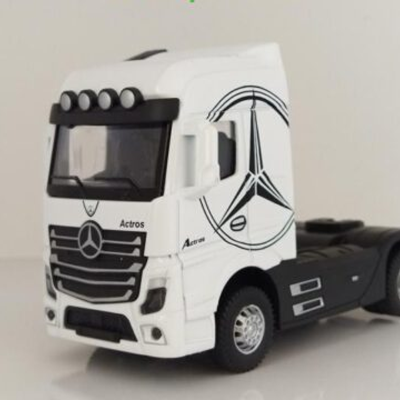 تریلی حمل خودرو سفید مدل بنز آکتروس 1:50 Trailer Model Benz Actros_اسباب بازی